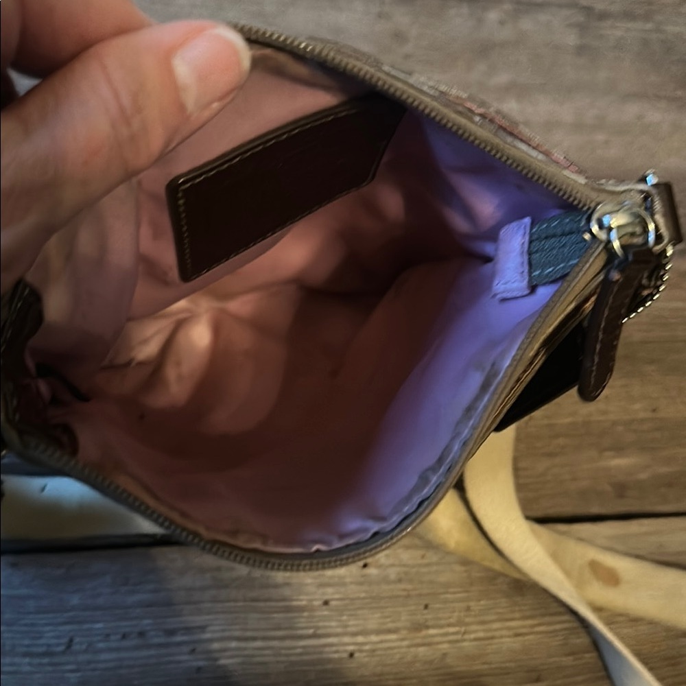 Coach Tan Crossbody Bag with Signature Monogram - Picture 6 of 8